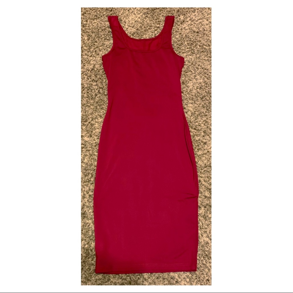 Fitted Burgundy Dress